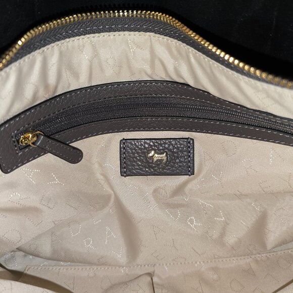 Radley London Sloane Street Large Zip-Top Gray Pebble Grain Leather Shoulder Bag - Picture 11 of 16